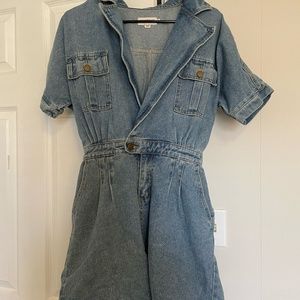 Lili Sidonio, Molly Bracken Denim Utility Romper
